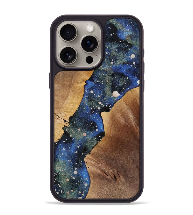 iPhone 15 Pro Max Wood+Resin Phone Case - Jaelyn (Cosmos, 721877)