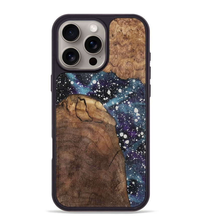 iPhone 16 Pro Max Wood+Resin Phone Case - Debby (Cosmos, 721891)