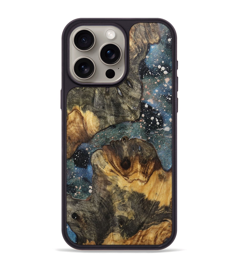 iPhone 15 Pro Max Wood+Resin Phone Case - Ethel (Cosmos, 721897)