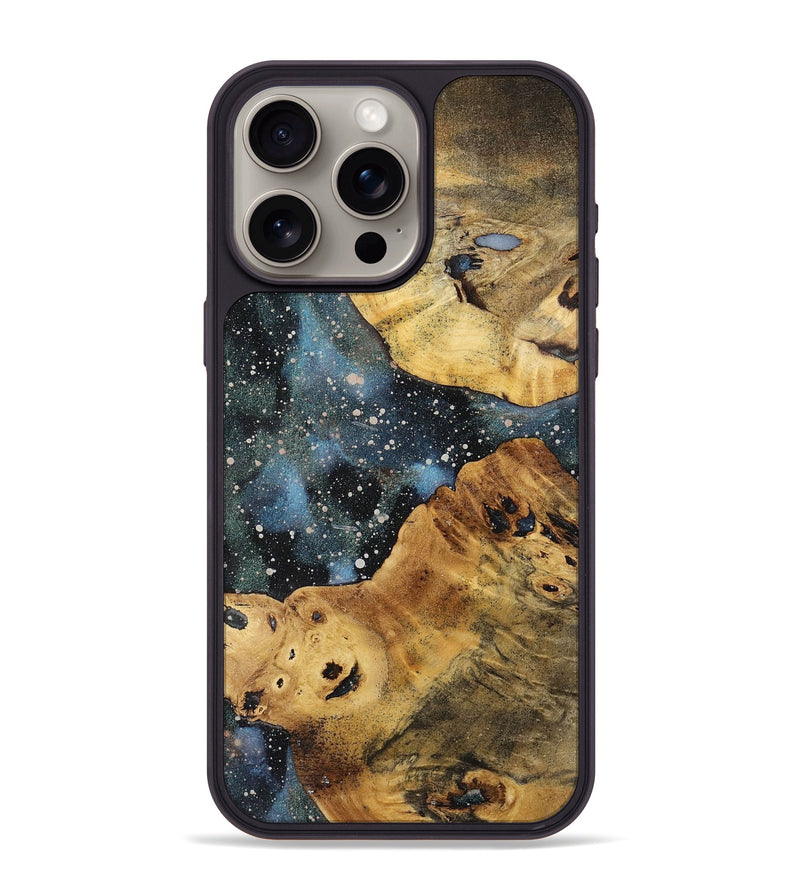 iPhone 15 Pro Max Wood+Resin Phone Case - Casey (Cosmos, 721901)