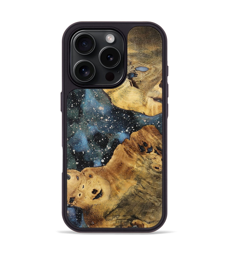 iPhone 16 Pro Wood+Resin Phone Case - Casey (Cosmos, 721901)