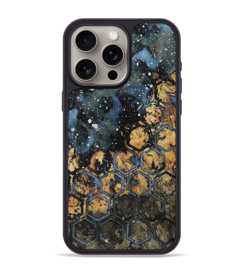 iPhone 15 Pro Max Wood+Resin Phone Case - Monica (Cosmos, 721910)