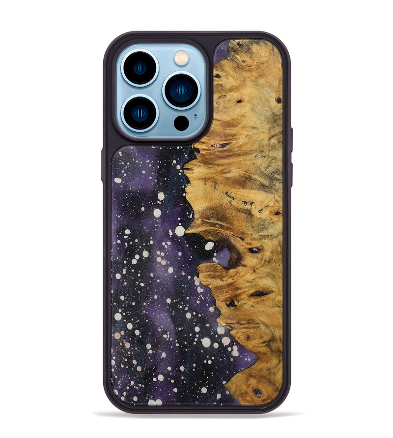 iPhone 14 Pro Max Wood+Resin Phone Case - Tameka (Cosmos, 721914)