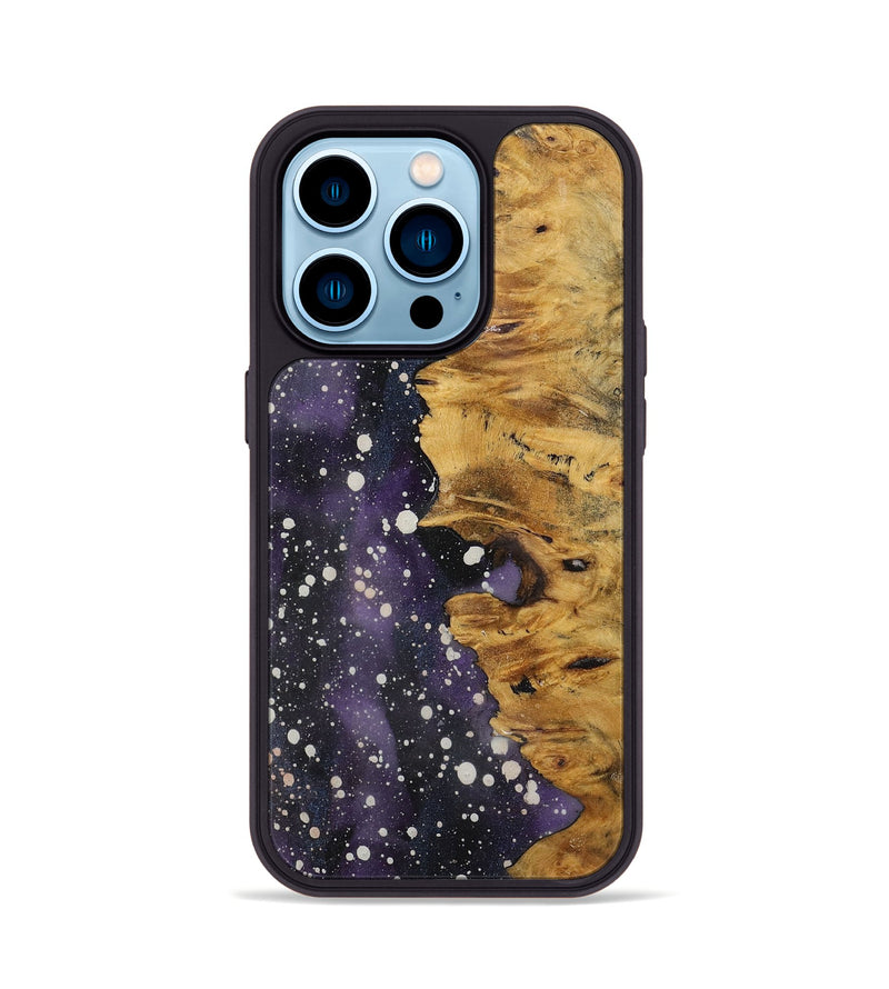 iPhone 14 Pro Wood+Resin Phone Case - Tameka (Cosmos, 721914)