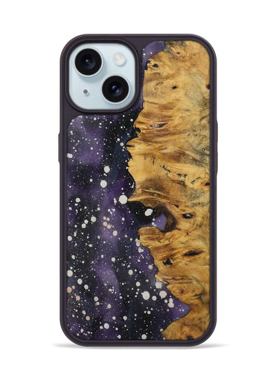 iPhone 15 Wood+Resin Phone Case - Tameka (Cosmos, 721914)