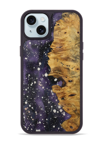 iPhone 15 Plus Wood+Resin Phone Case - Tameka (Cosmos, 721914)