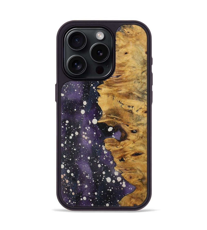 iPhone 15 Pro Wood+Resin Phone Case - Tameka (Cosmos, 721914)