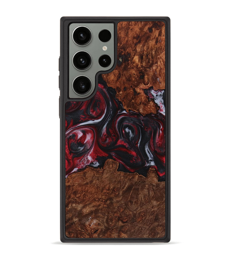 Galaxy S23 Ultra Wood+Resin Phone Case - Dayanara (Red, 721920)