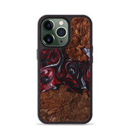 iPhone 13 Pro Wood+Resin Phone Case - Dayanara (Red, 721920)