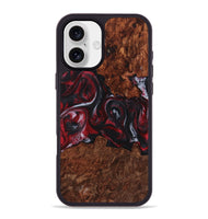 iPhone 16 Plus Wood+Resin Phone Case - Dayanara (Red, 721920)