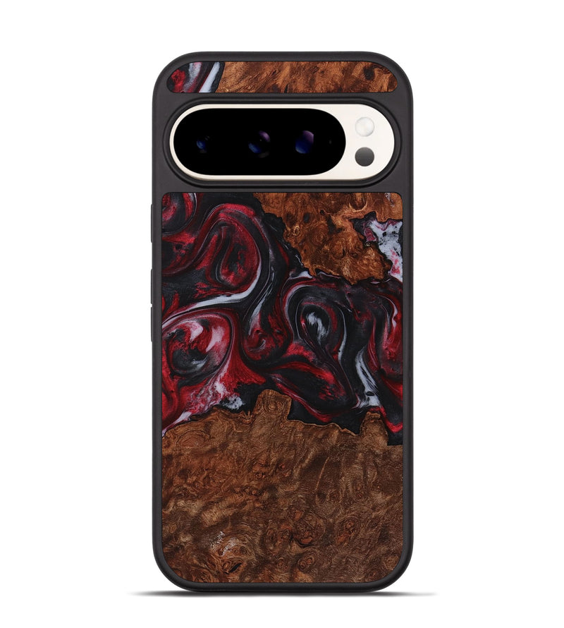 Pixel 9 Wood+Resin Phone Case - Dayanara (Red, 721920)