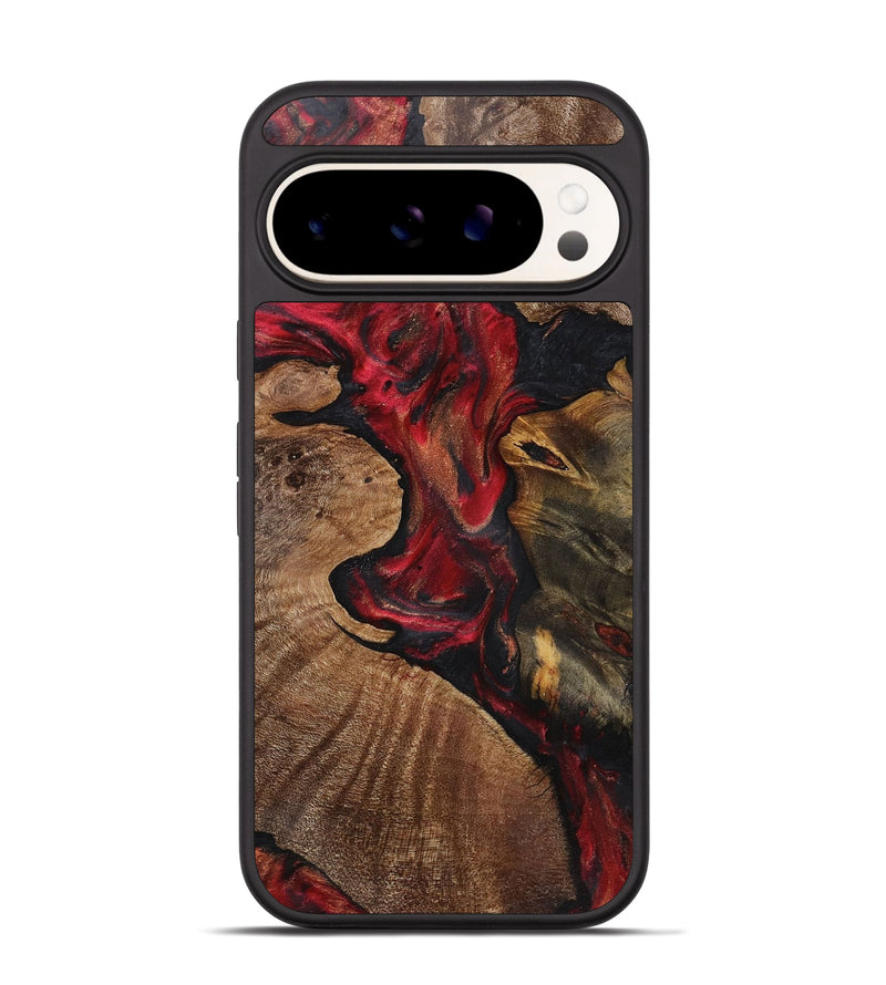 Pixel 9 Wood+Resin Phone Case - Grover (Red, 721921)