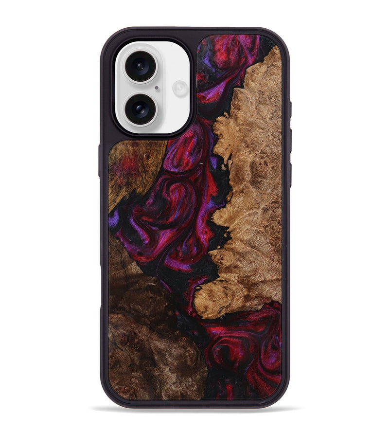 iPhone 16 Plus Wood+Resin Phone Case - Noah (Red, 721922)