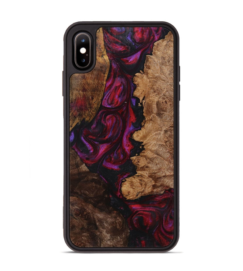 iPhone Xs Max Wood+Resin Phone Case - Noah (Red, 721922)