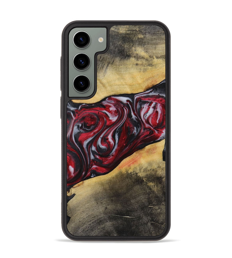 Galaxy S23 Plus Wood+Resin Phone Case - Holly (Red, 721923)