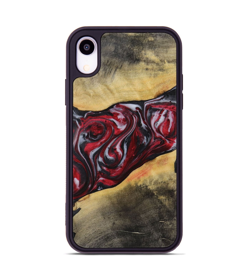 iPhone Xr Wood+Resin Phone Case - Holly (Red, 721923)