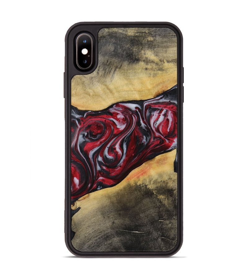 iPhone Xs Max Wood+Resin Phone Case - Holly (Red, 721923)