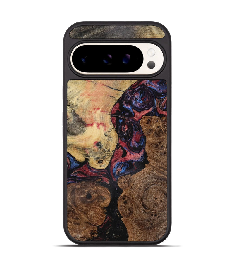 Pixel 9 Pro Wood+Resin Phone Case - Matt (Red, 721924)