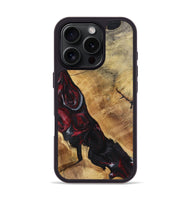 iPhone 16 Pro Wood+Resin Phone Case - Opal (Red, 721926)