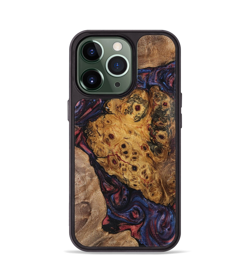 iPhone 13 Pro Wood+Resin Phone Case - Tatum (Red, 721927)