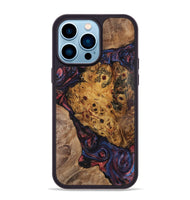 iPhone 14 Pro Max Wood+Resin Phone Case - Tatum (Red, 721927)