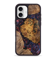 iPhone 16 Plus Wood+Resin Phone Case - Tatum (Red, 721927)