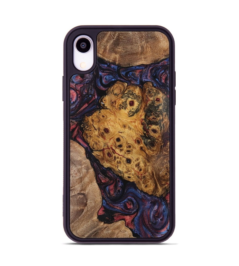 iPhone Xr Wood+Resin Phone Case - Tatum (Red, 721927)