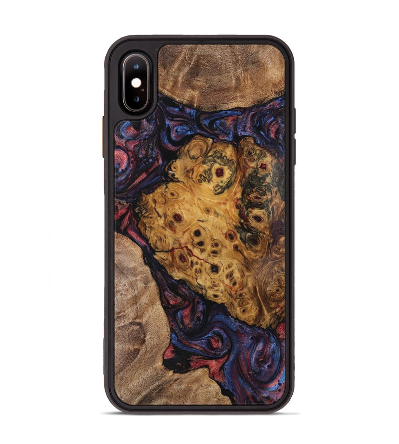 iPhone Xs Max Wood+Resin Phone Case - Tatum (Red, 721927)