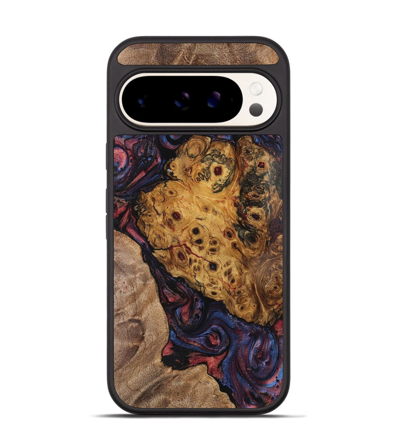 Pixel 9 Wood+Resin Phone Case - Tatum (Red, 721927)