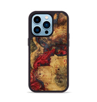 iPhone 14 Pro Wood+Resin Phone Case - Drake (Red, 721928)