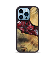 iPhone 14 Pro Wood+Resin Phone Case - Jan (Red, 721929)