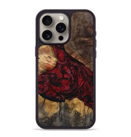 iPhone 15 Pro Max Wood+Resin Phone Case - June (Red, 721930)