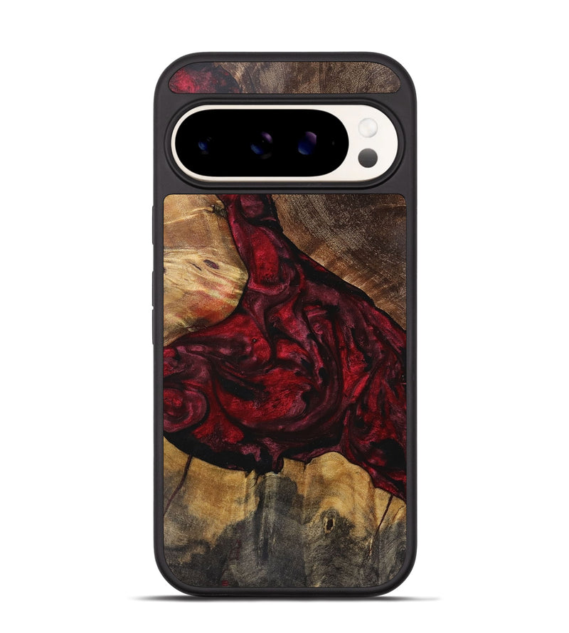 Pixel 9 Wood+Resin Phone Case - June (Red, 721930)