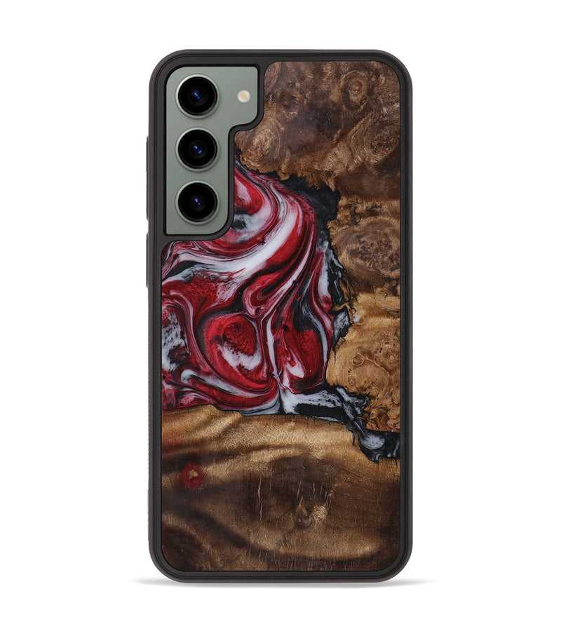 Galaxy S23 Plus Wood+Resin Phone Case - Darryl (Red, 721931)