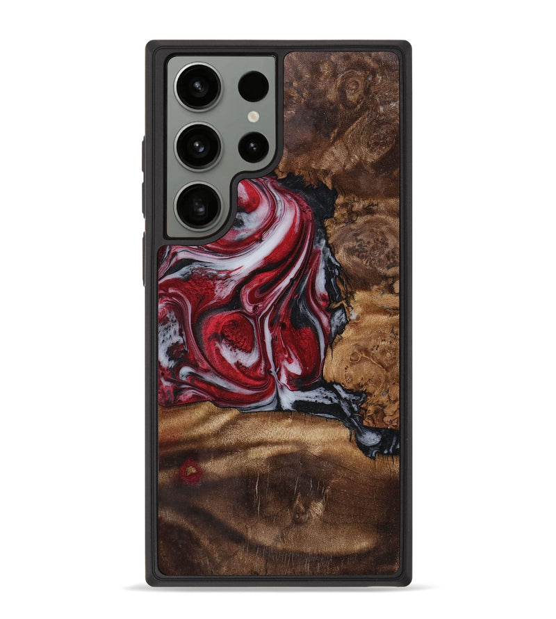 Galaxy S23 Ultra Wood+Resin Phone Case - Darryl (Red, 721931)