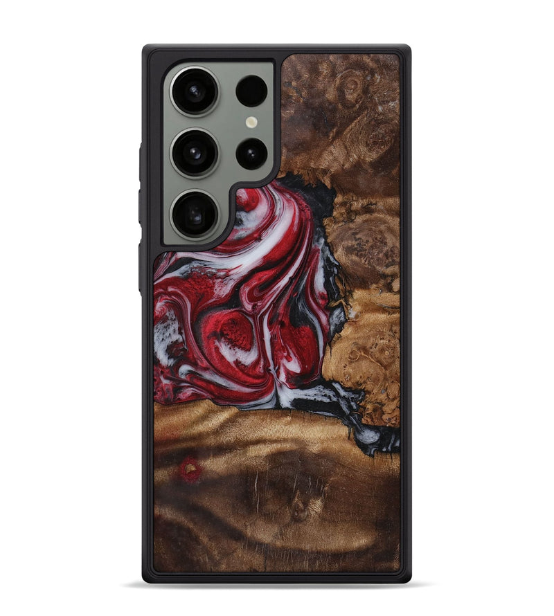 Galaxy S24 Ultra Wood+Resin Phone Case - Darryl (Red, 721931)