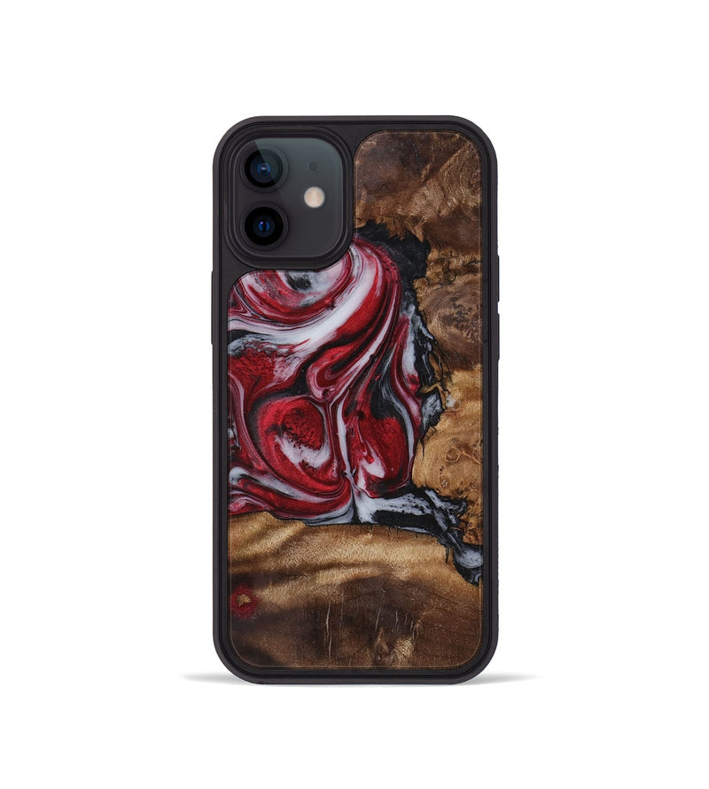 iPhone 12 mini Wood+Resin Phone Case - Darryl (Red, 721931)