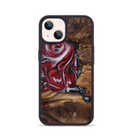 iPhone 14 Wood+Resin Phone Case - Darryl (Red, 721931)