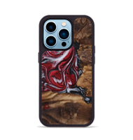 iPhone 14 Pro Wood+Resin Phone Case - Darryl (Red, 721931)