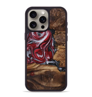 iPhone 15 Pro Max Wood+Resin Phone Case - Darryl (Red, 721931)