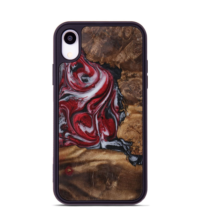 iPhone Xr Wood+Resin Phone Case - Darryl (Red, 721931)