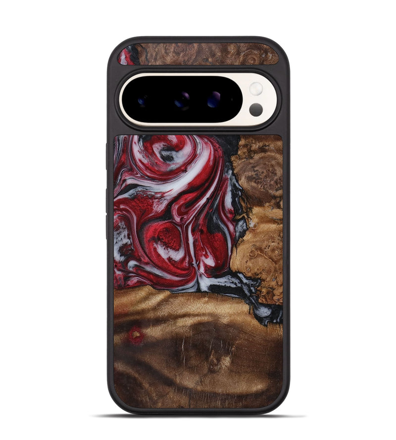 Pixel 9 Wood+Resin Phone Case - Darryl (Red, 721931)