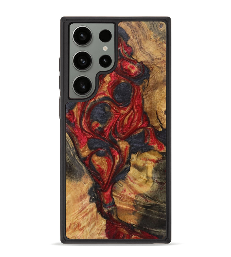 Galaxy S23 Ultra Wood+Resin Phone Case - Lindsay (Red, 721932)