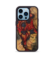 iPhone 14 Pro Wood+Resin Phone Case - Lindsay (Red, 721932)