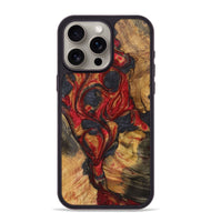 iPhone 15 Pro Max Wood+Resin Phone Case - Lindsay (Red, 721932)