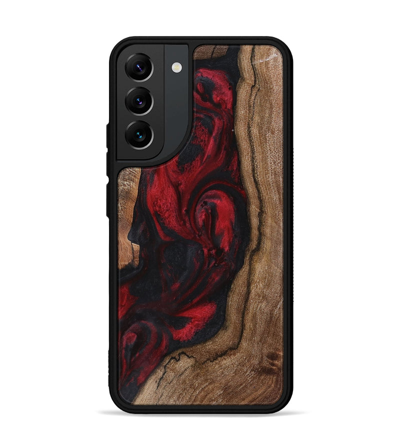 Galaxy S22 Plus Wood+Resin Phone Case - Marquita (Red, 721933)