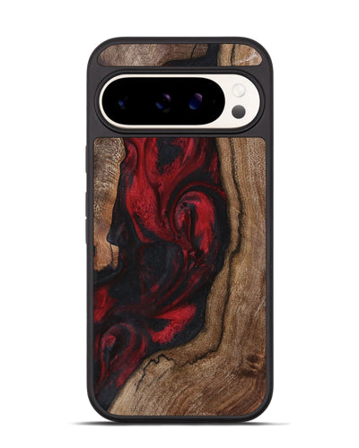 Pixel 9 Pro Wood+Resin Phone Case - Marquita (Red, 721933)