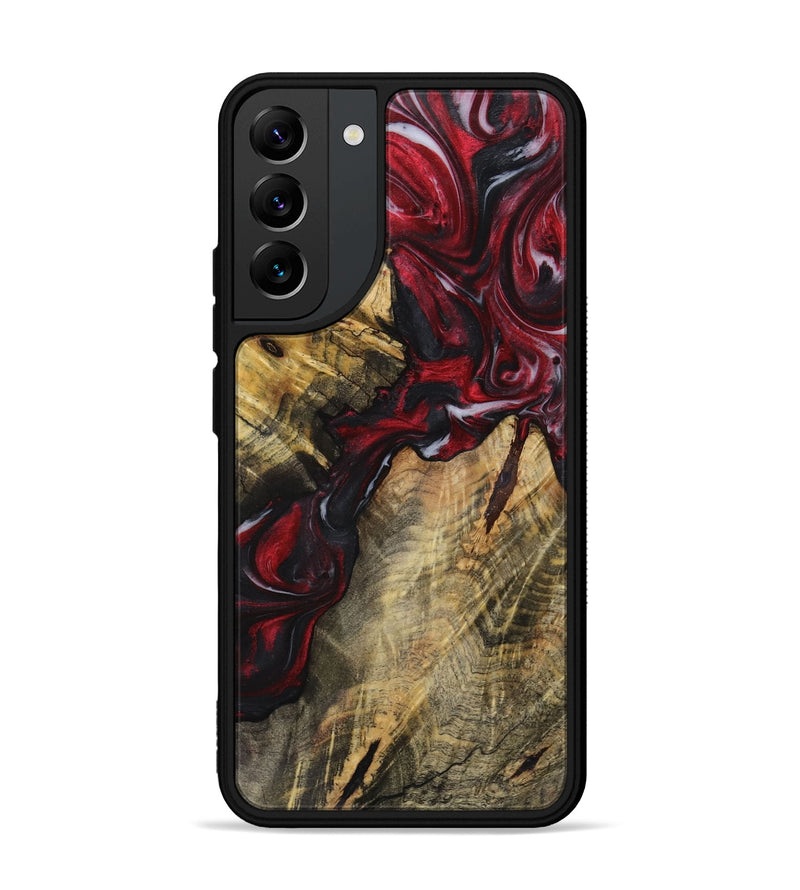 Galaxy S22 Plus Wood+Resin Phone Case - Susan (Red, 721934)