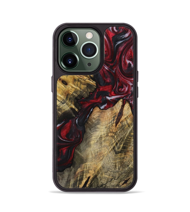 iPhone 13 Pro Wood+Resin Phone Case - Susan (Red, 721934)