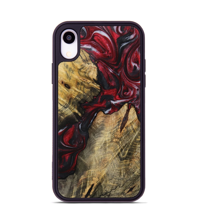 iPhone Xr Wood+Resin Phone Case - Susan (Red, 721934)